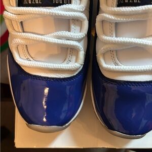 Jordan Blue and White Sneakers with Cushioned Straps